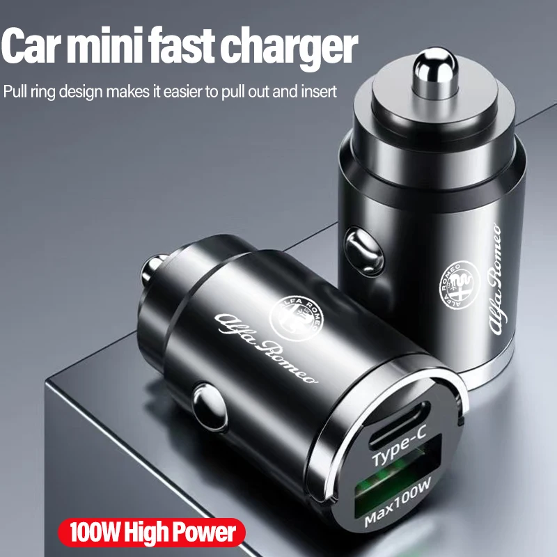 USB Type-C Fast Charging Car Charger with Hidden Convert Plug