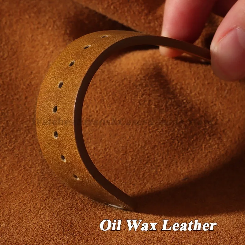 Vintage-Style Genuine Leather Quick Release Watch Strap
