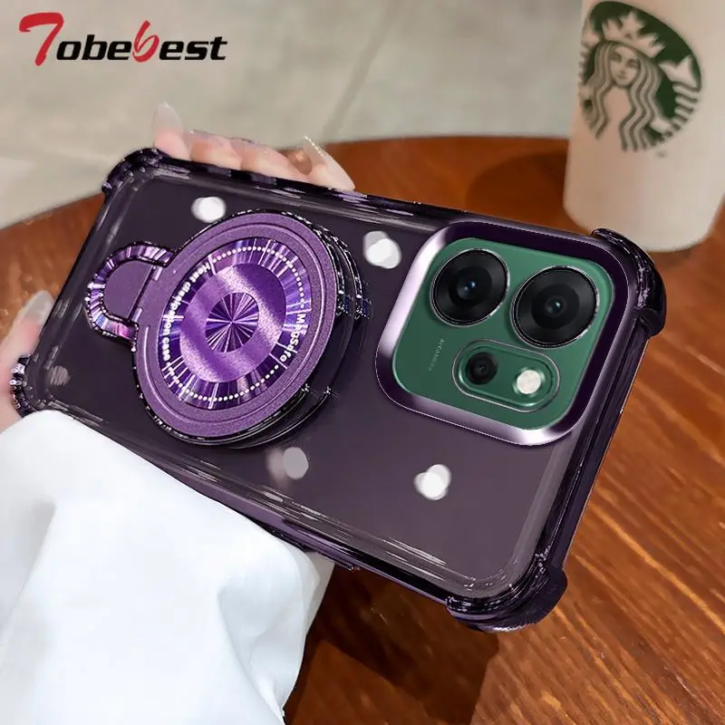Clear Shockproof Magnetic Bracket Silicone Phone Case