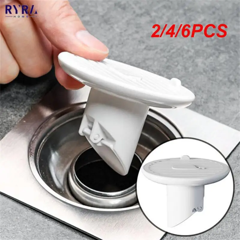 

2/4/6PCS Sewer Floor Drain Bathroom Anti-insect Deodorant Stopper Insectproof Silicone Floor Drain Cover Shower Drain Filter