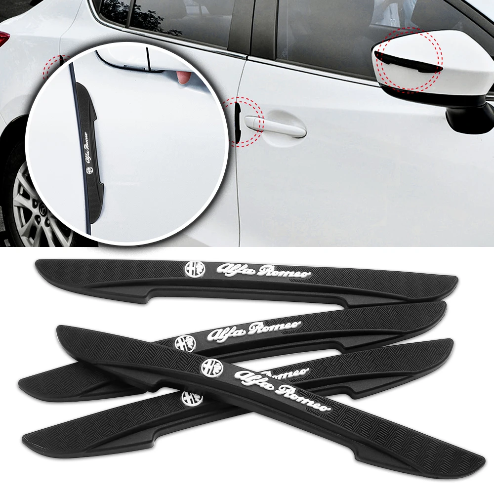 4 pezzi porta auto protezione anticollisione striscia di protezione strisce antigraffio accessori per Alfa Romeo Giulia Giulietta 156 159 147 Tonale
