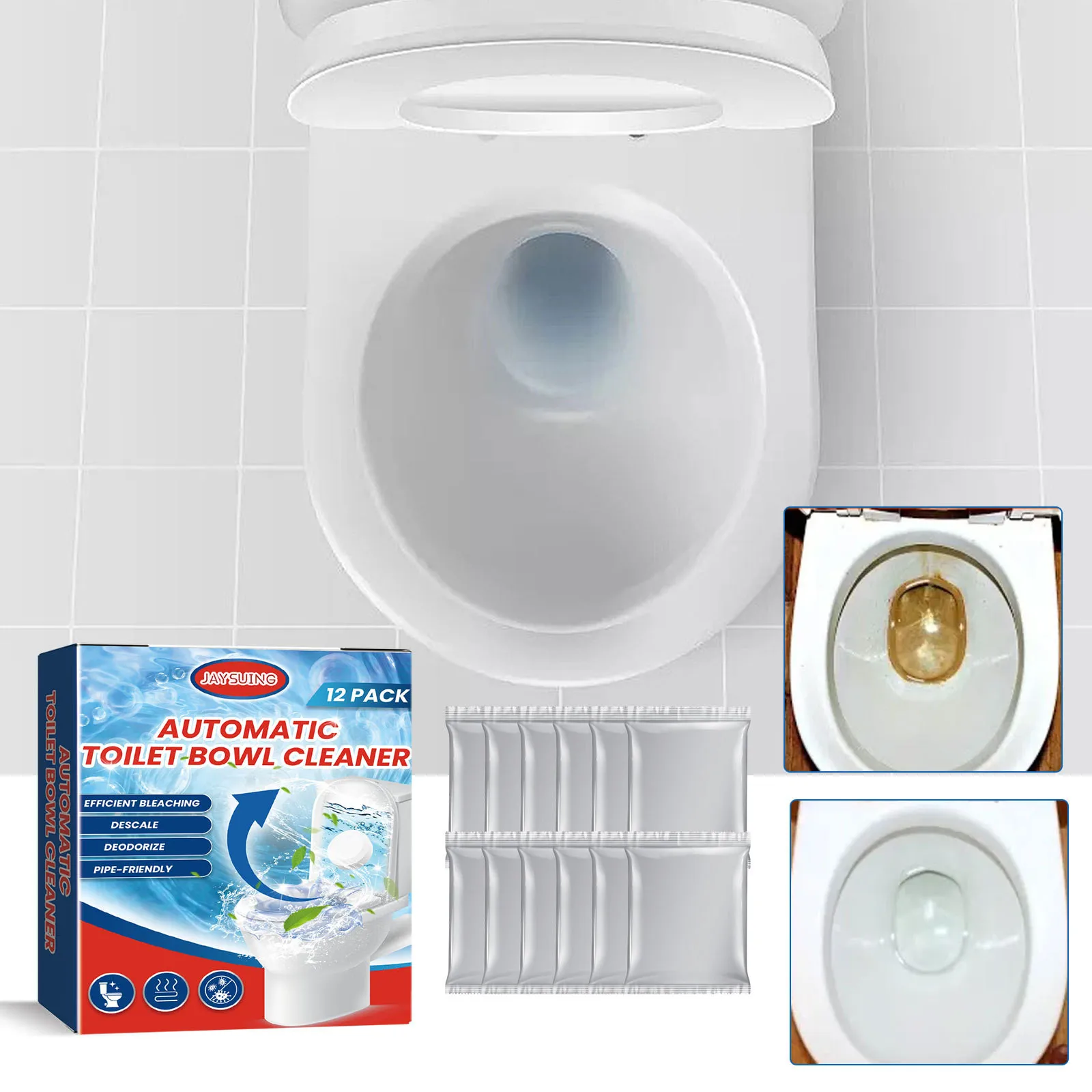 Toilet Cleaning Effervescent Tablets Toilet Bowl Tank Stains Remover Clean Urine Scale Deodorant Cleansing Pills