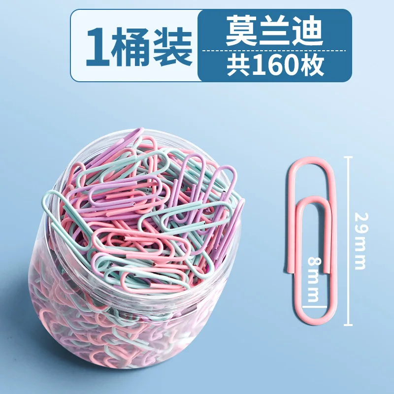 Colorful Paper Clips Office Supplies Paper Clip Large File Bookmark Clip U-shaped Buckle 160PCS paper clips