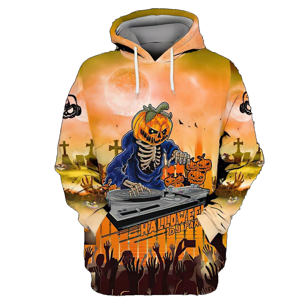 

Halloween Horror Pumpkin Skeleton Sweatshirt Men Fashion Coat Hoodies Male Hip Hop Clothes Boys Unisex Tracksuit Pullover XS-6XL