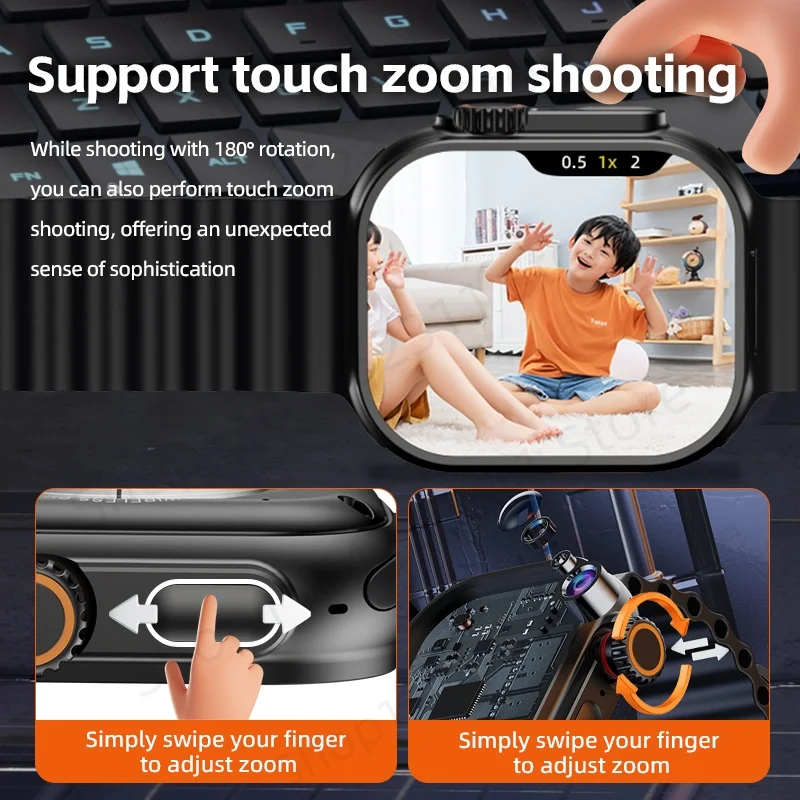 GOLDENSPIKE CD12 Smartwatch Android 10.0 5G LTE Sim Card Rotary Camera 2.26 inch Amoled 490*580 HD Screen 2080Mah Smart Watch 4