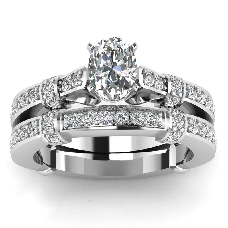 

Romantic Couple Zircon Pair Ring Personality Ladies Fashion Proposal Manufacturers Wholesale