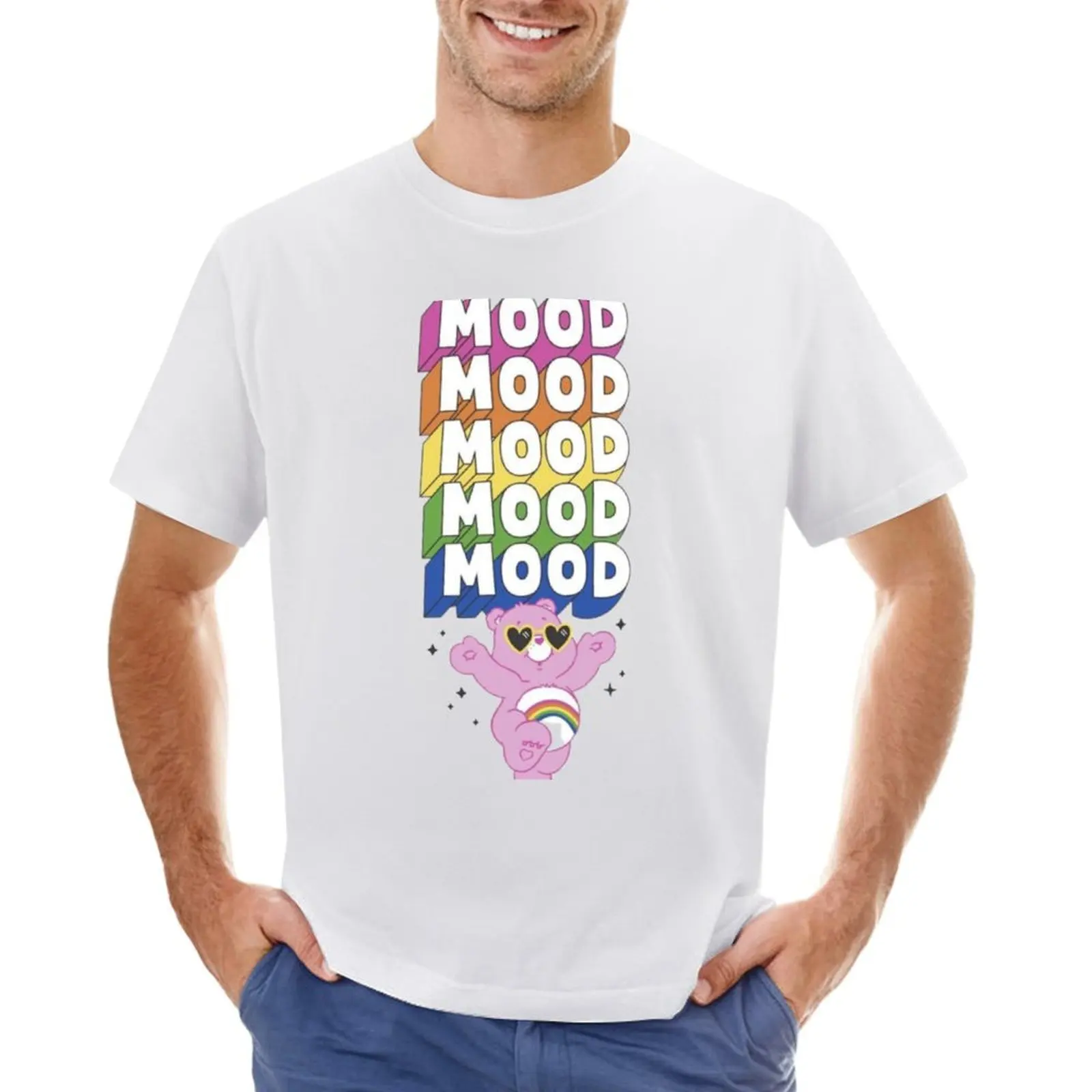

Mood Bear Of The World funny and happy Bear T Shirt T-shirt sweat vintage clothes animal prinfor boys T-shirt men