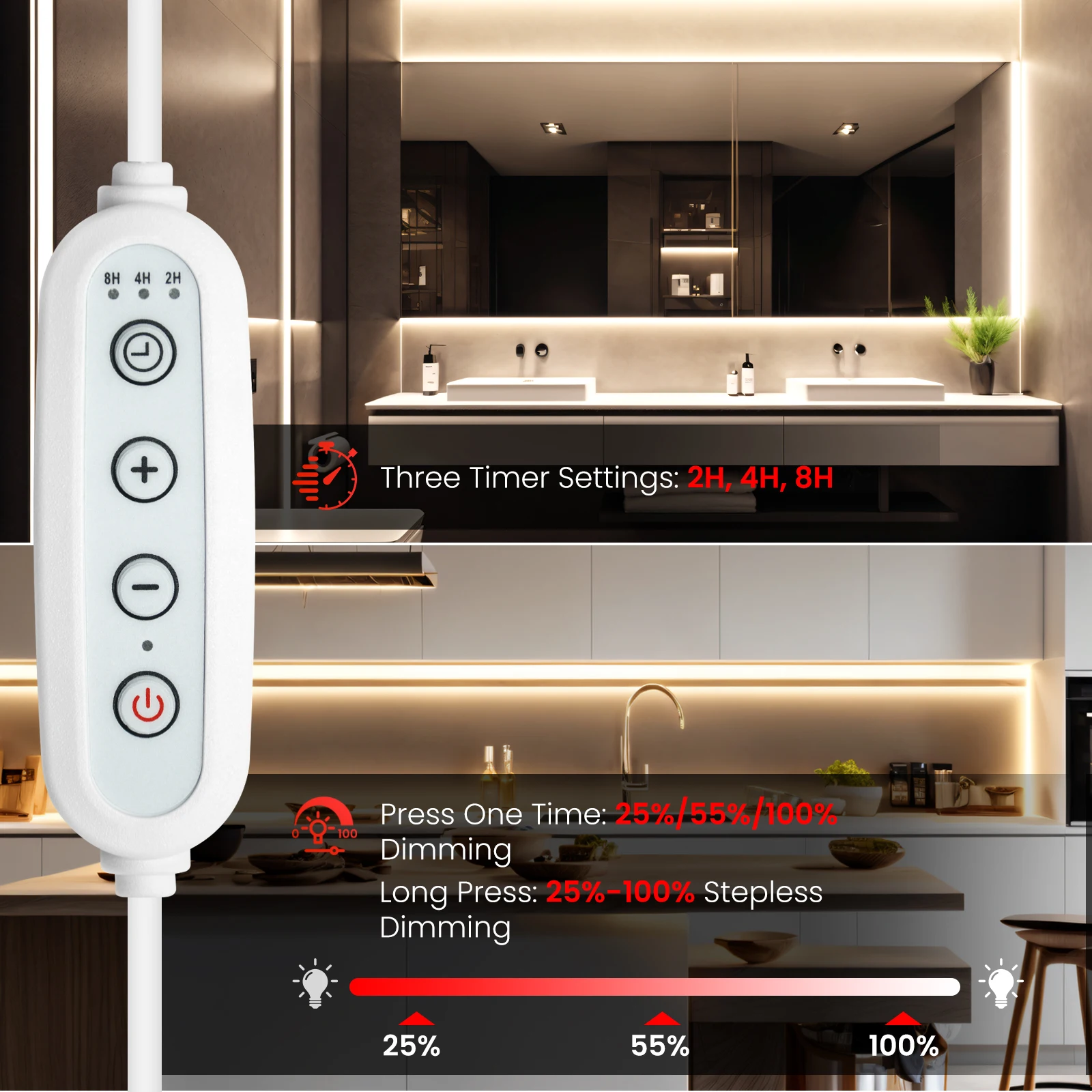 AC220V 디밍 가능 COB LED 스트립 240LED/M 유연한 LED 테이프 방수 로프 라이트 접착 테이프 밀도 선형 조명 EU UK AU 플러그