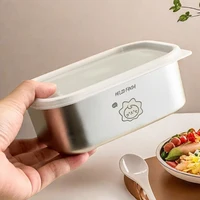 Boîte de conservation alimentaire hermétique pour réfrigérateur en acier inoxydable 304, réutilisable pour fruits, légumes et viandes 1