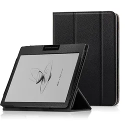 Premium PU Leather Protective E - Book Case with Handrest - BOOX Go Color 7 (Black)