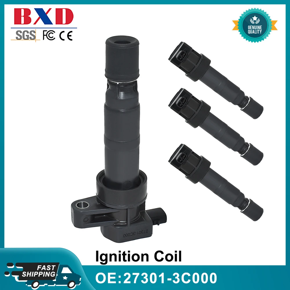 1/4 PCS 27301-3C000 273013C010 273013C000 Ignition Coil For Hyundai- Azera Genesis Santa Fe Kia Sedona Sorento