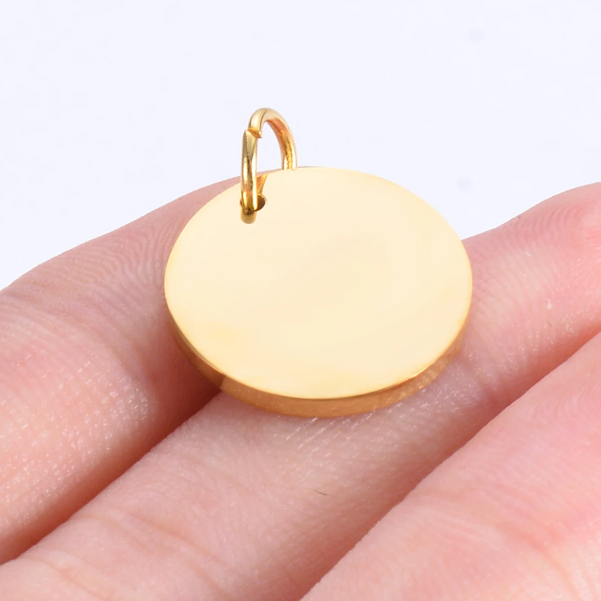 10Pcst 6-15mm Mirror Polished Stainless Steel Disc Round Tag Pendant for Bracelet Necklace DIY Jewelry Charm Wholesale