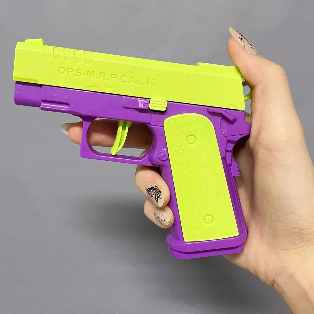 Mini Model Gravity Straight Jump Toy 3D Printed Gun Non-Firing  Cub Radish Toy Knife Kids Stress Relief Toy Christmas Gift 2