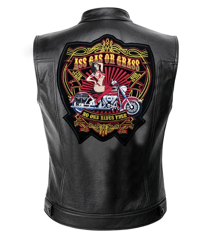 Lederjacken- und Jeans-Patches: Große, aufbügelbare Rückenpatches für Kleidung, DIY, Motorrad, Biker, Punk – Aufnäher und Abzeichen – Detail 37