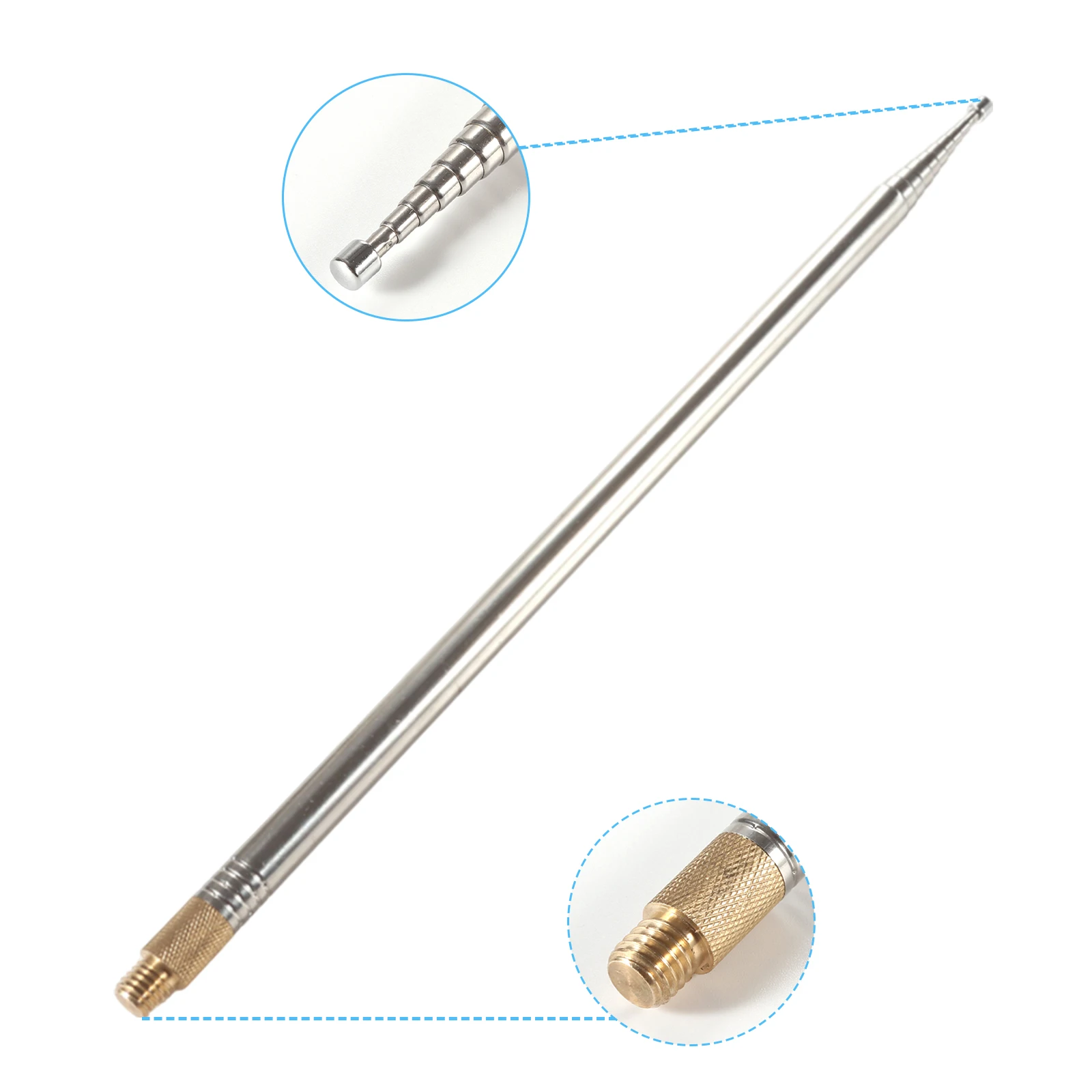 2.5m Whip Antenna Telescopic For Pac12 JPC7 Portable Short Wave 10 Sections