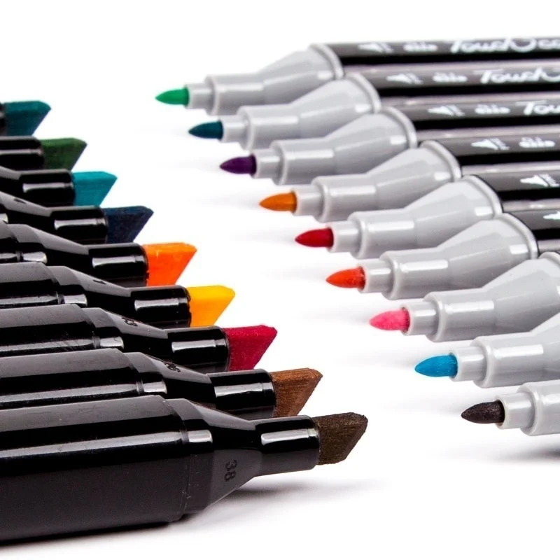 120/80/60/40/30/24 Colors Marker Pens with Double Tips for Drawing Coloring Sketching Markers Painting Manga