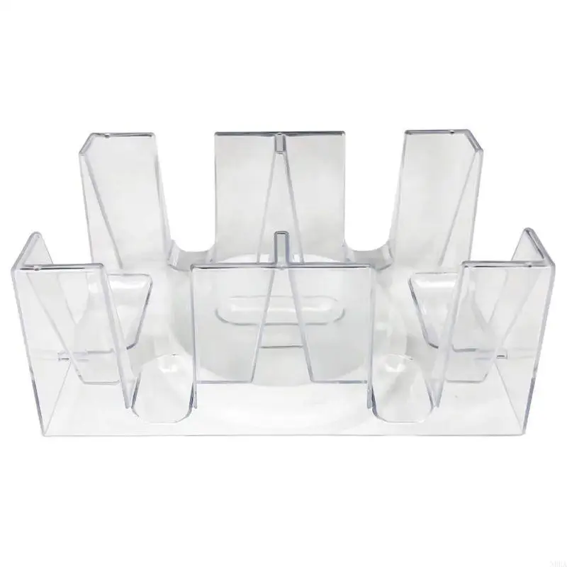 Game Card Stand N0HA 2/6 Deck Transparent Card Box PC Playing Card Stand with Rotating Tray