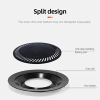 KOSUN Aluminum Korean Grill Pan Portable Round Nonstick Bbq Tray for Meat Vegetables Outdoor Camping Cooking Kitchen Accessories 2