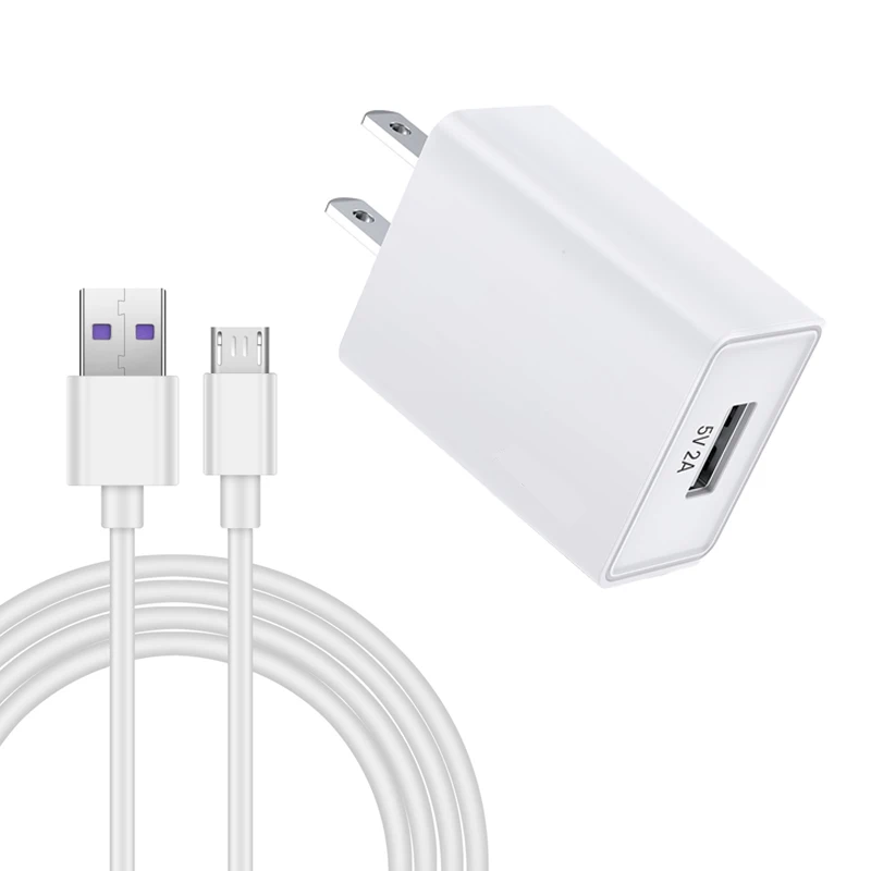 Universal Fast Charging Adapter with Type-C and Micro USB Cable