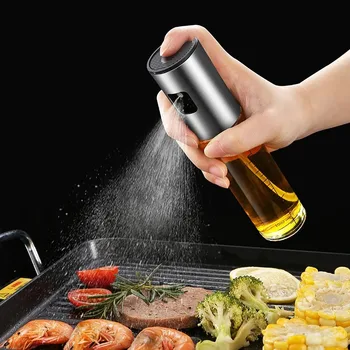 Premium Glass Spray Bottle for Kitchen Oil Dispenser Leak Proof Seasoning Bottle Olive Oil Sprayer Cooking Tool Essential