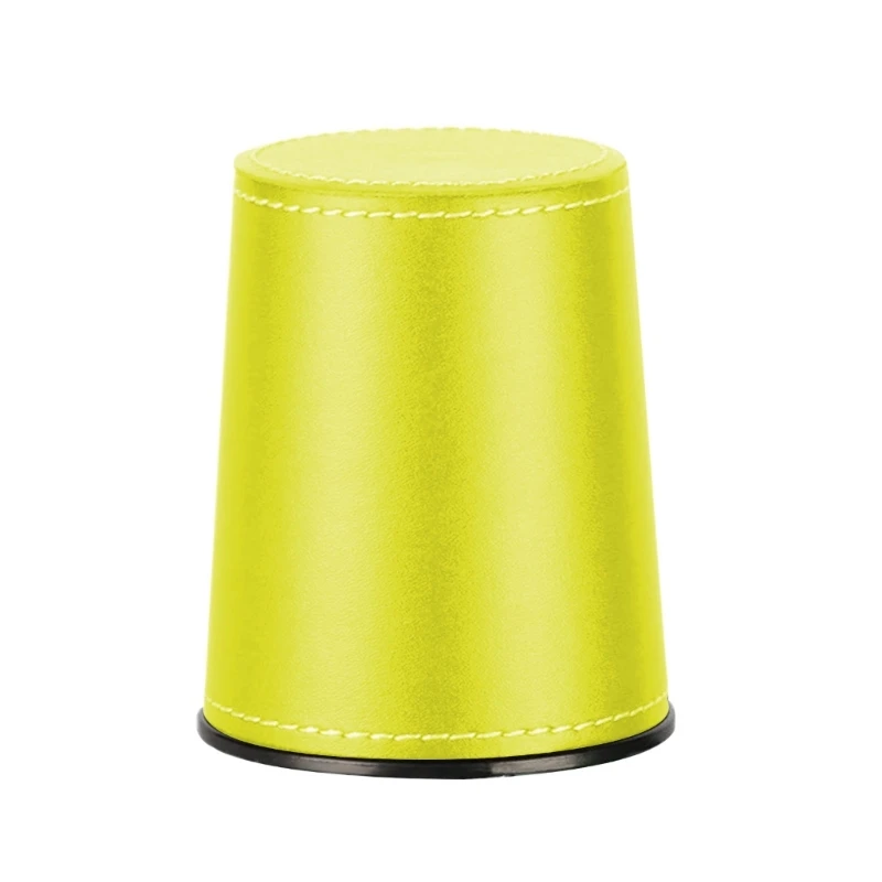 PU Leather Dices Cup Flannel Interior Quiet Shaker Cup Entertainment Dices