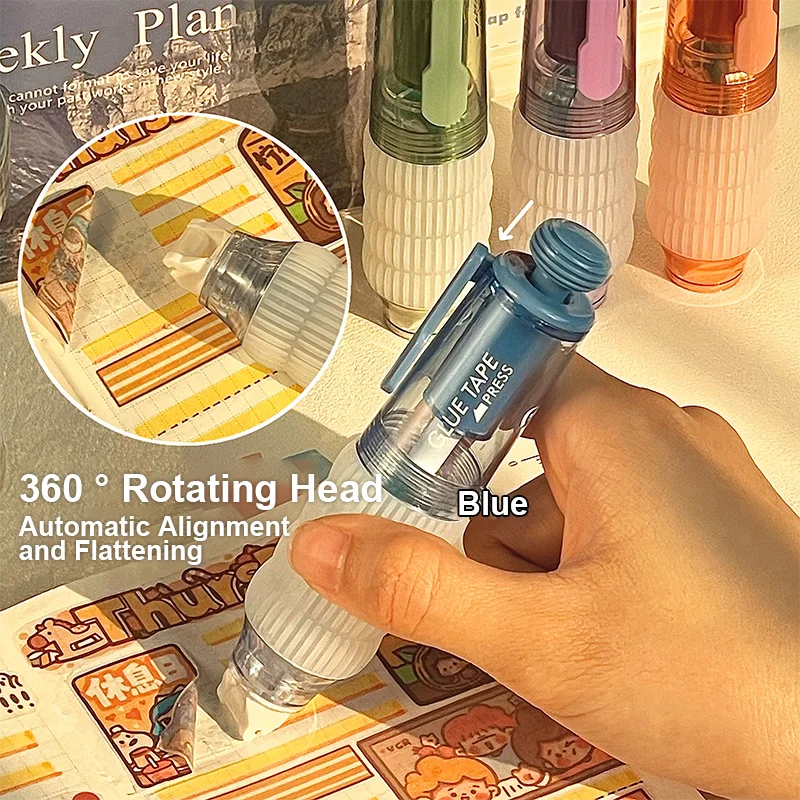 1PC Pen Style Push Point Adhesive High Appearance Value Viscosity Replaceable Core Correction Tape Style Double-Sided A