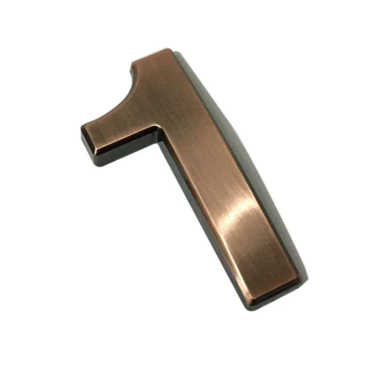 Door Signs Adhesive Backed 10cm Bronze House Numbers Stickers Acrylic ABS Hotel Room Decor Personalized