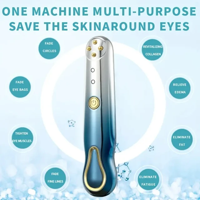 Advanced Skin Whitening and Anti-wrinkle Electronic Pulse Massager for Personal Care - RF Eye Massage Instrument with Manual EMS 3