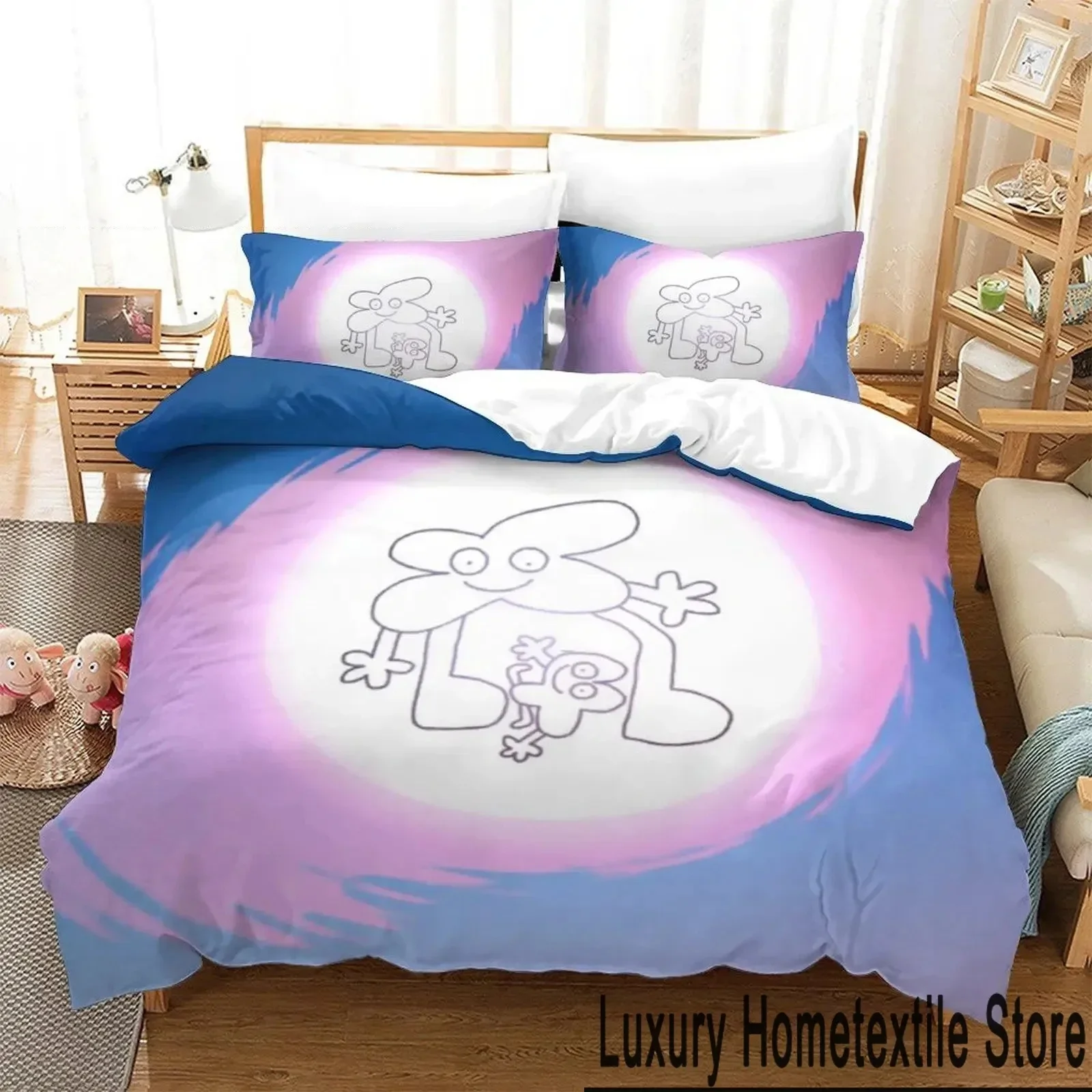 3D Print Cartoon Jacknjellify Bedding Set Boys Girls Twin Queen King Size Duvet Cover Pillowcase Bed boys Adult 4