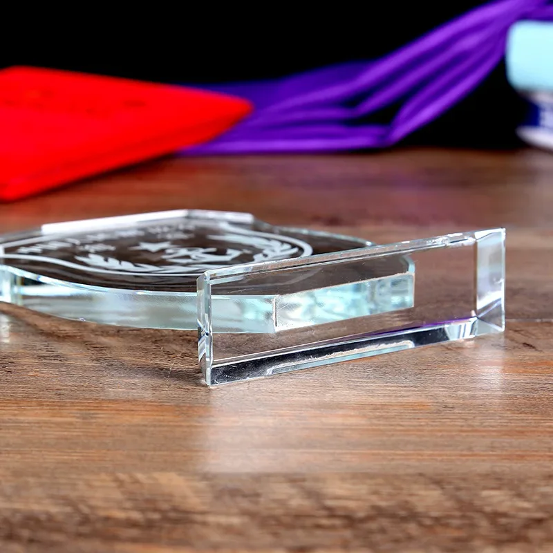 Crystal Trophy Free Customization Creative Gift Ornaments New Event Recognition Medals Annual Meeting Outstanding Employees