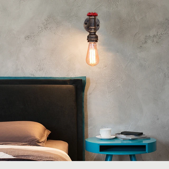 Lampada Da Parete Industriale Retrò In Legno • Illuminazione Italia - Foto 6