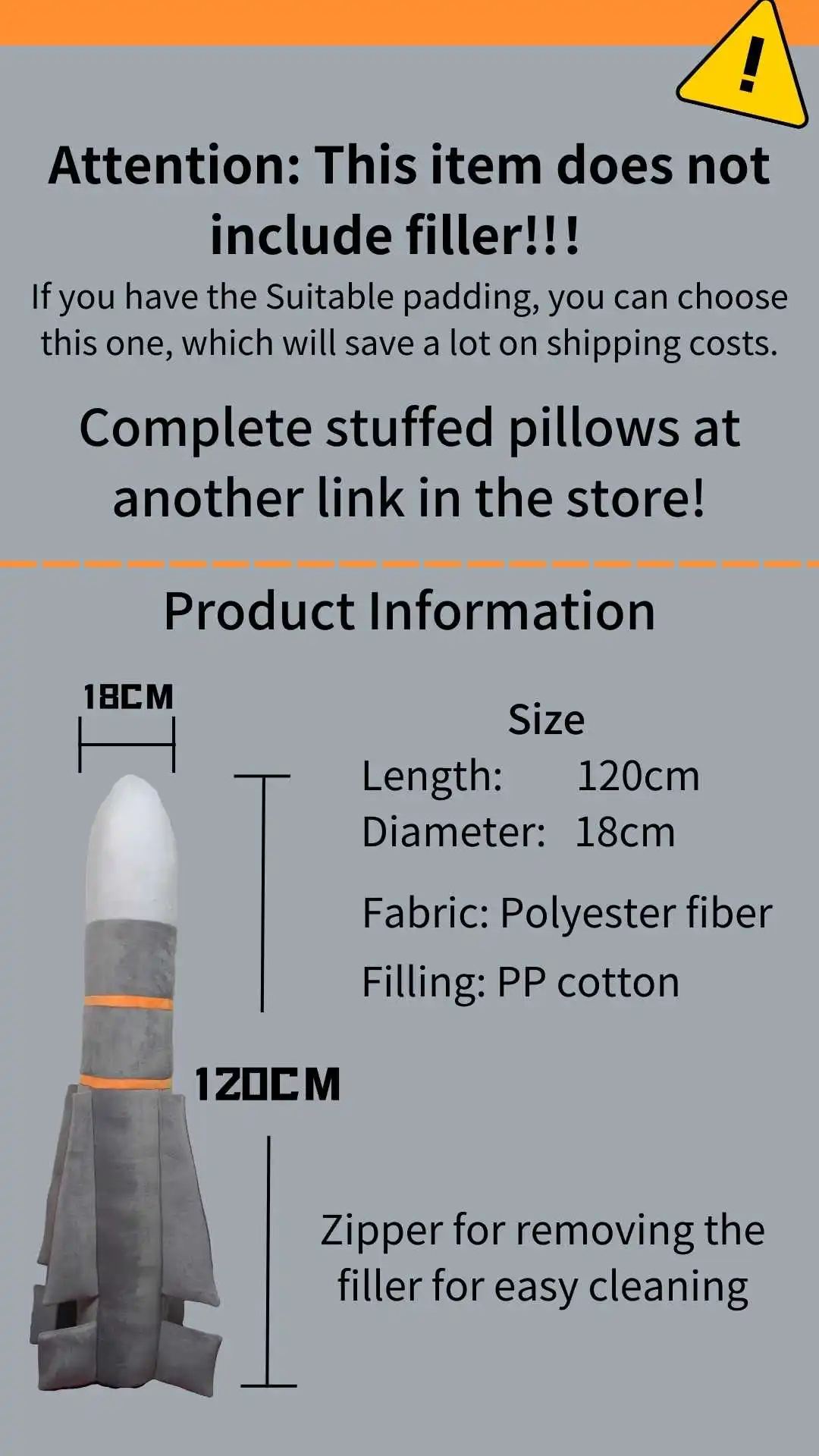 [Unfilled]AIM54 Phoenix Missile Plush Pillow 5