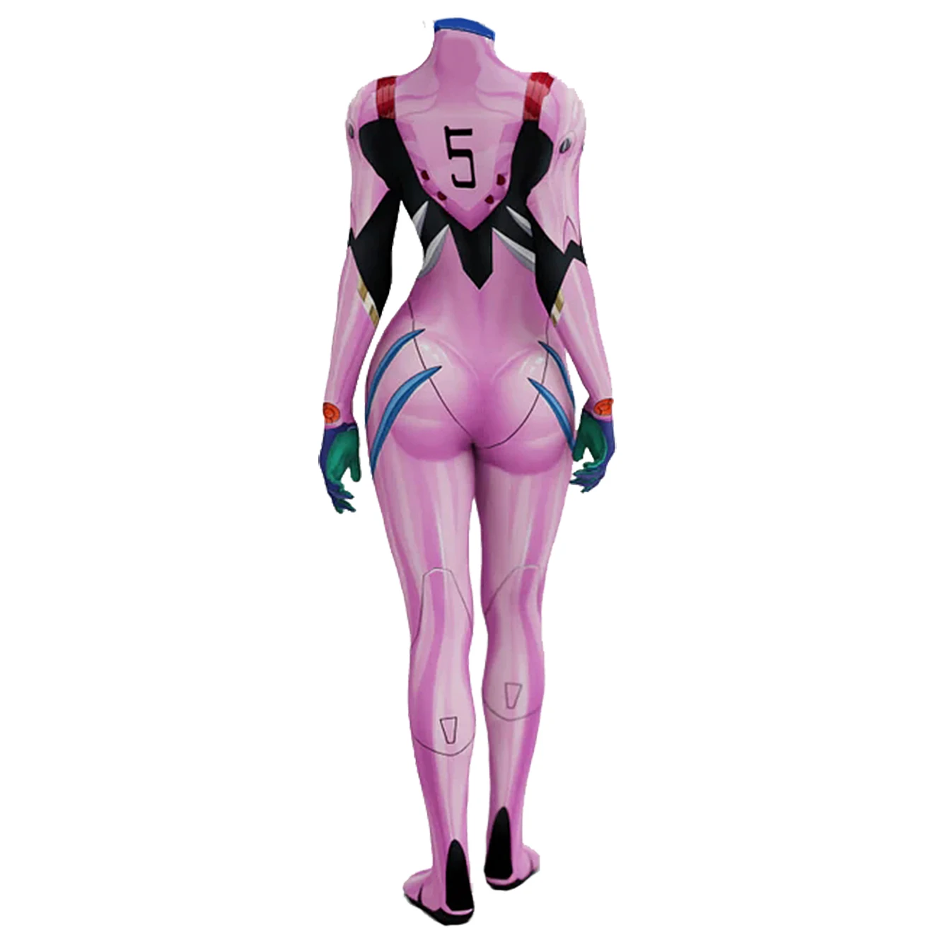 Neon Genesis Evangelion: Mari Makinami Illustrious | Unit-05 Pilot Suit Cosplay Costume 25 Spandex Zentai Bodysuit Cosplay Costume for Women