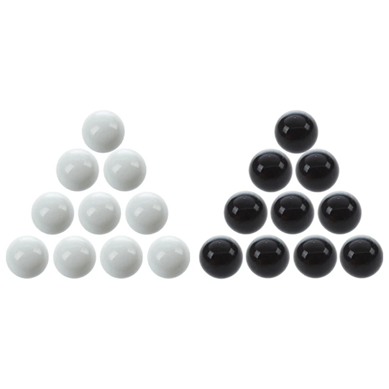 

160 Pcs Marbles 16Mm Glass Marbles Knicker Glass Balls Decoration Color Nuggets Toy Black And White