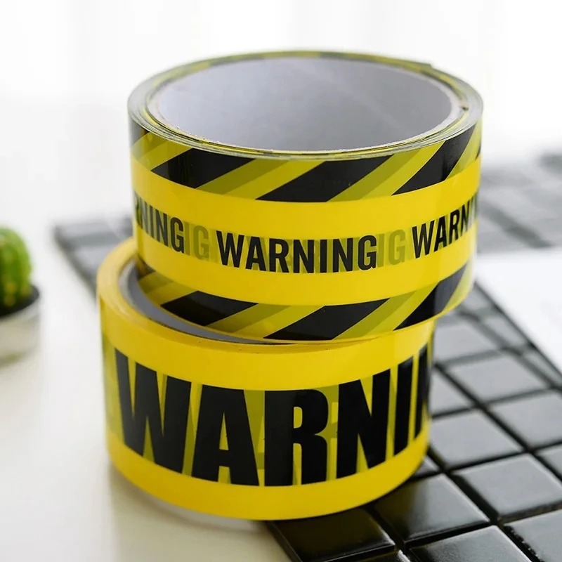 Safety Yellow Black Tape Sticker Parking Sign Barrier 1 Roll 48mm*25m For Mall Warning Store Reminder Factory School Caution