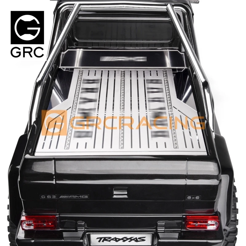 GRC RC Car for TRX6 G63 Trunk Lid Rear Bucket Lid Tail Box Metal Trim Trunk Lid Metal Skid Plate Upgrade Trim Accessories G160CB