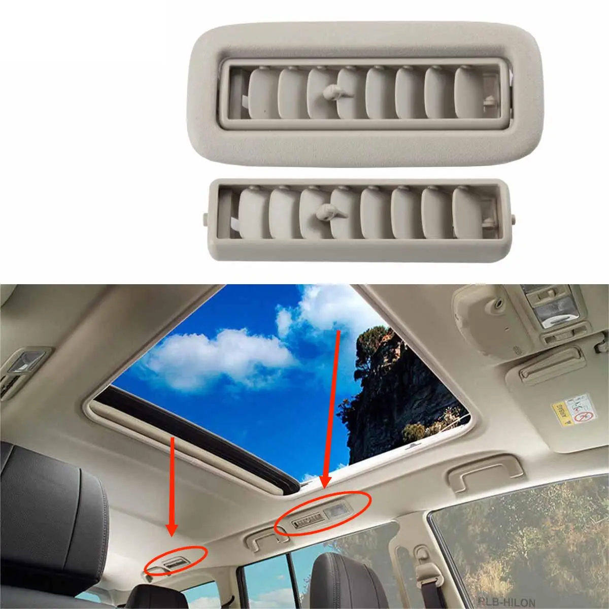 Car Interior Roof Top Air Conditioning Vent Outlet Panel Grille Cover