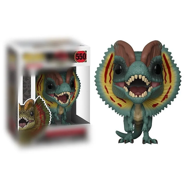 Figure di Dinosauri Velociraptor e Dilophosaurus in Stile POP - immagine 3