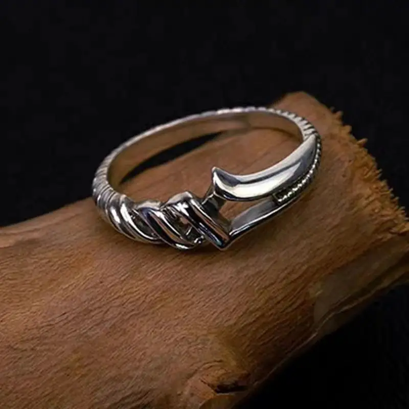 Anime Spear Of Longinus Ring Vintage Unisex Adjustable Opening Cosplay Rings Party Jewelry Accessories Gifts