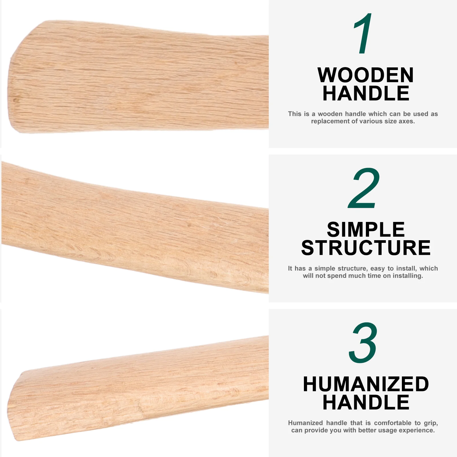 Handle Replacementwood Wooden Hickory Hatchet Campchoppinggardening Woods Replace Scout Grip Tennessee Genuine Axes Straight 2