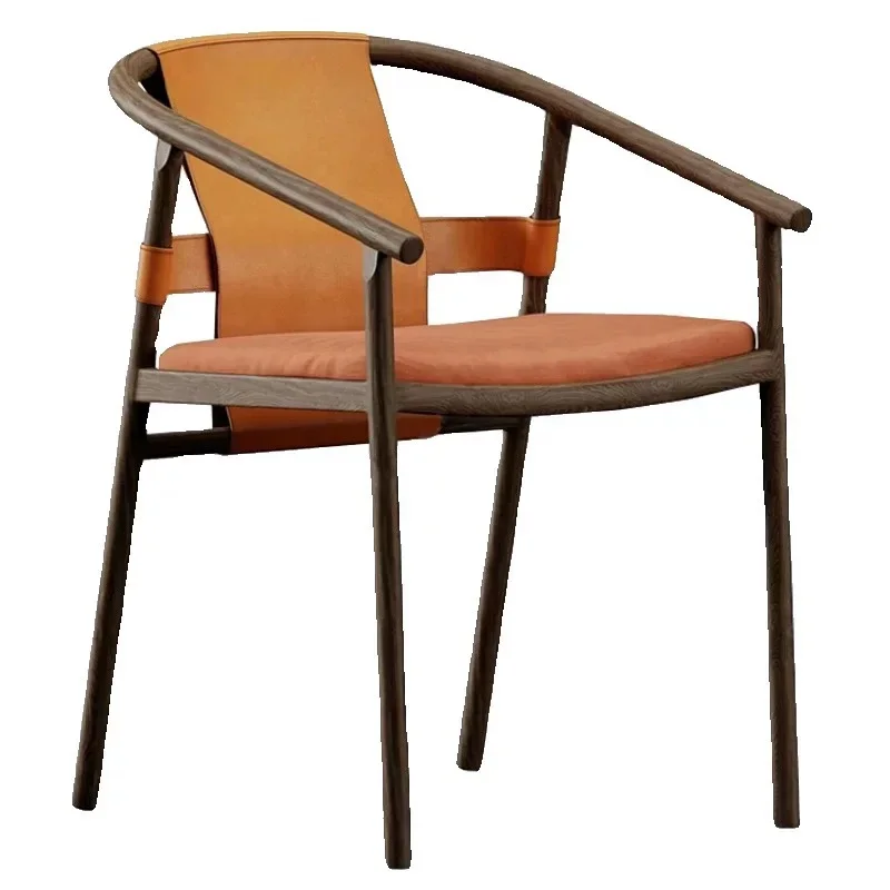 Comfortable Mid Century Dining Chairs Modern Luxury Designer Aesthetic Dining Chairs Trendy Living Room Chaises Home Furniture