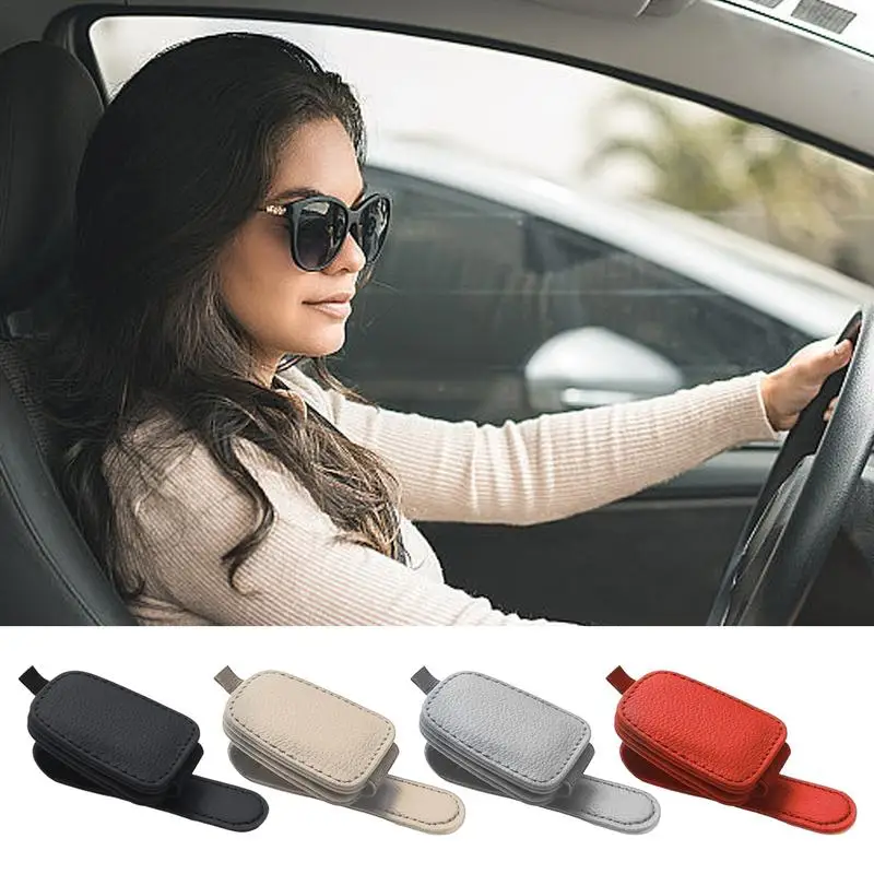 

Sunglass Holder Universal Sun Visor Clip Mount Eyeglasses Hanger Anti-Scratch Car Ticket Clip Holder Car interior Accessories