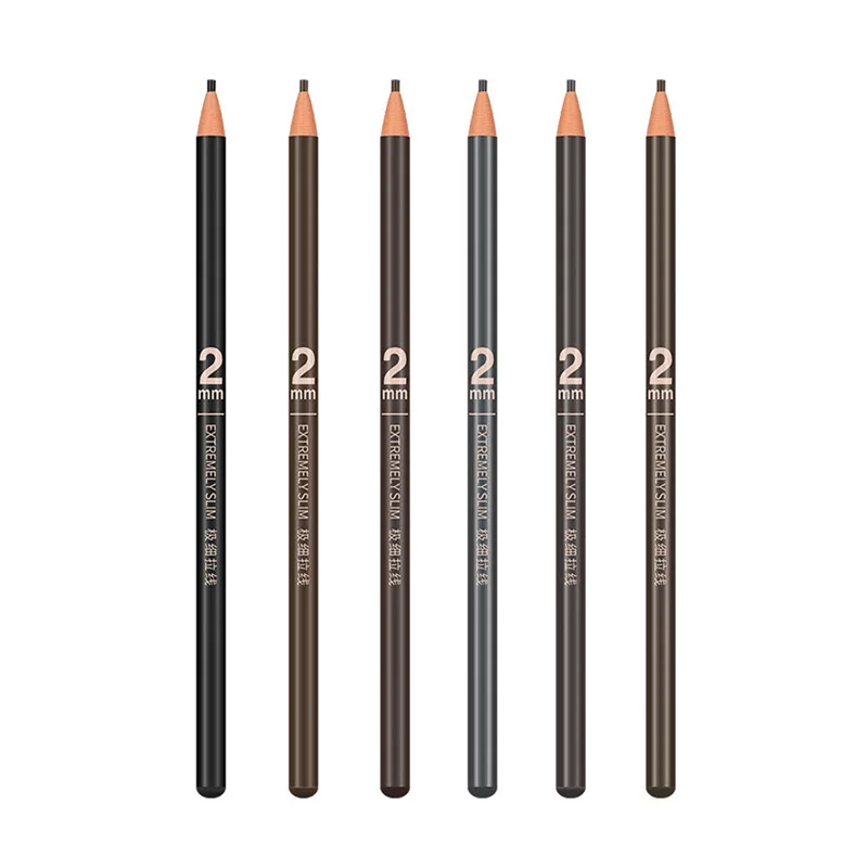 1PC Eyebrow Pencil Tattoo Waterproof Eye Brow Pencil Tint Makeup Cosmetics 6 Colors Microblading Long Lasting Eyebrow Pen 6
