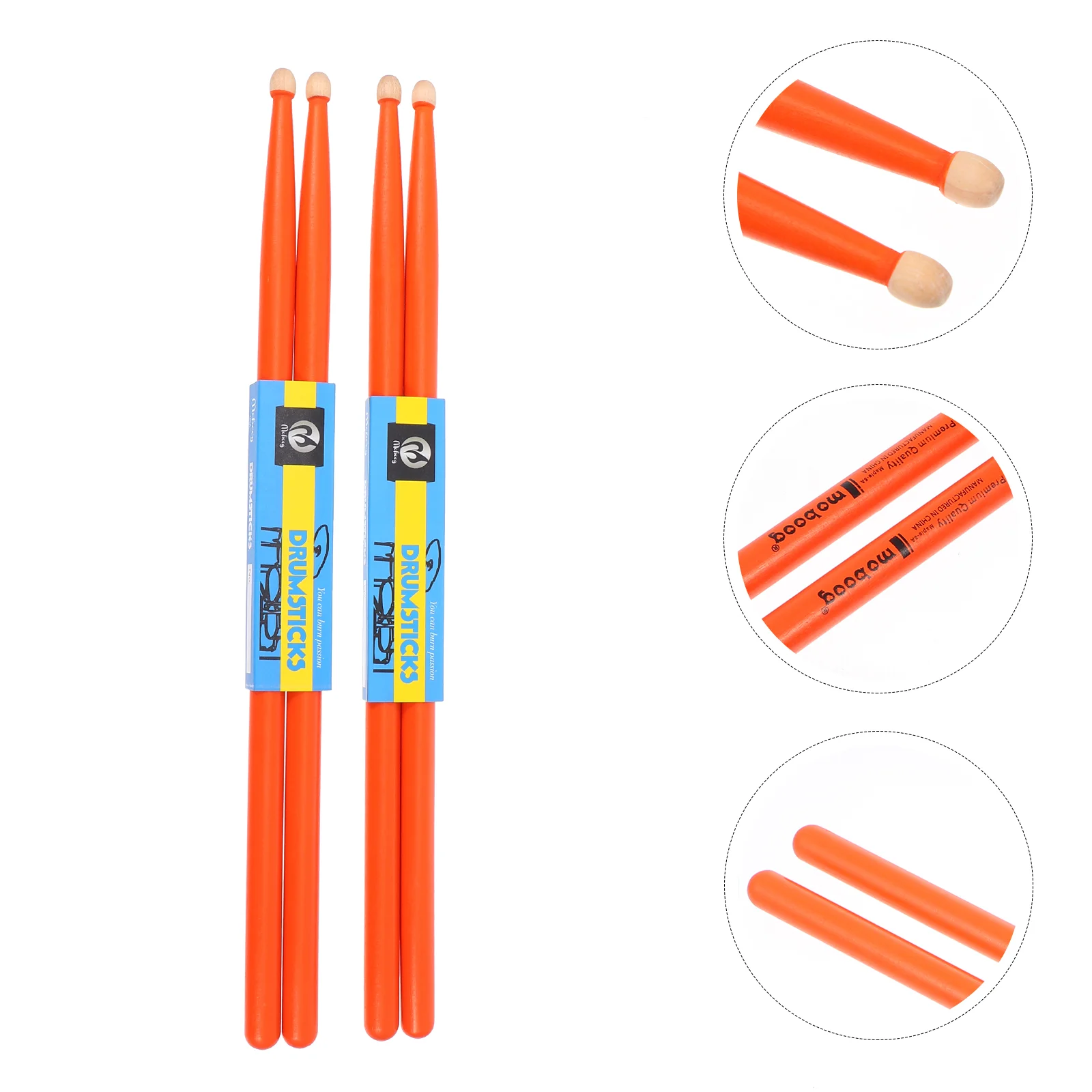 

Maple Sticks Simple Drumsticks Percussion Instruments Stick Wooden Drumsticks Cute Instruments For Adult Students To Use