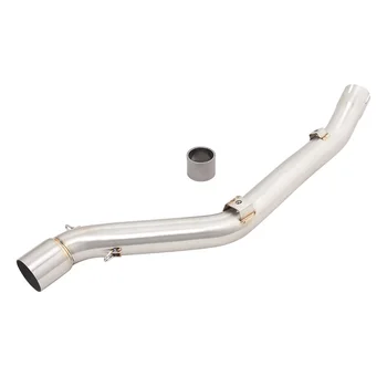 For Suzuki DRZ400 S  SM 2000-2022 Motorcycle Exhaust Pipe Mid Link Pipe Muffler Escape Connection Tube Slip On Stainless Steel