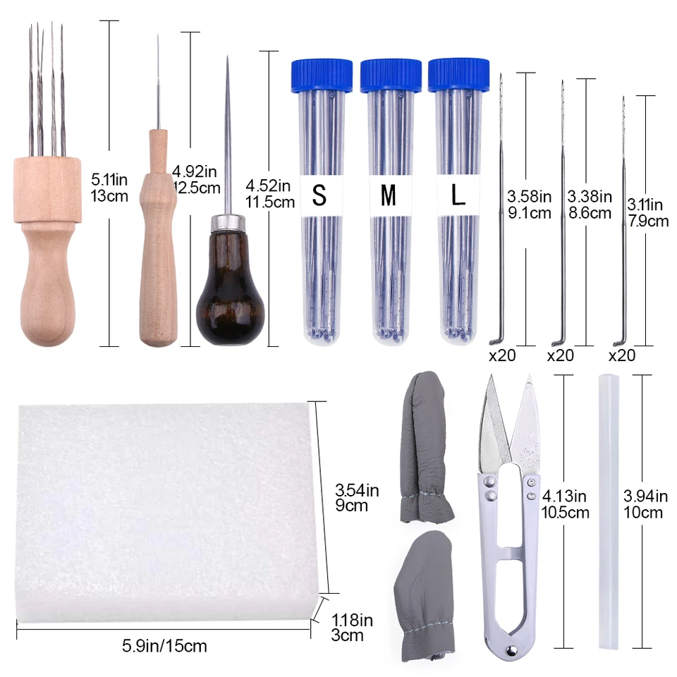 thumbnail image 2 of 70-Piece Needle Felting Kit With Multiple Needles & Tools - Complete DIY Wool Felting Starter Set 2 of 13