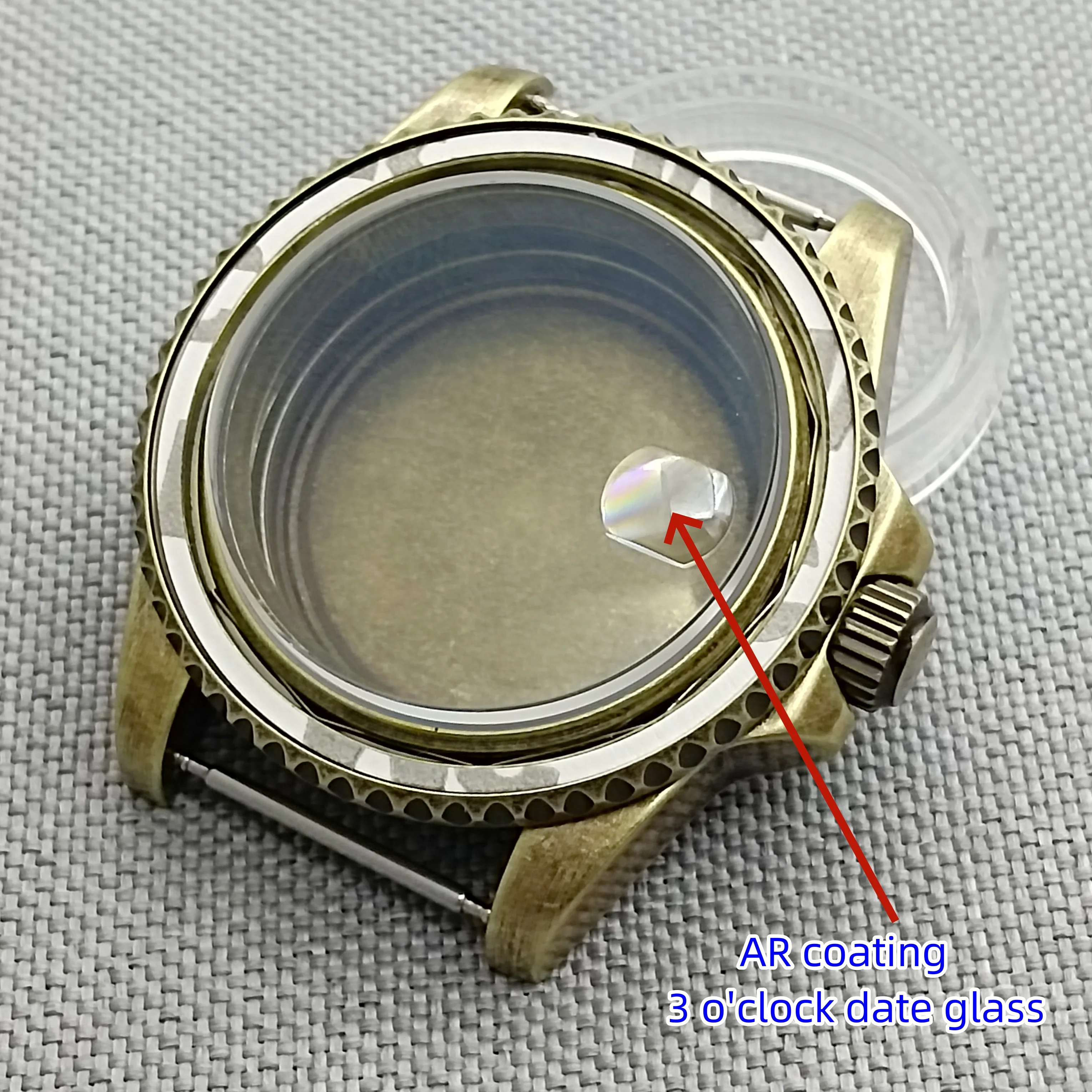 

LARIMOKER 2024year Bronze gold coating 40mm sterile watch case AR coating sapphire glass fit NH35 Miyota9015 PT5000 movement