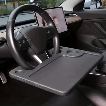 Tavolino Portatile per Auto, Supporto per Laptop, Scrivania da Lavoro, Tavolo da Pranzo per Volante, Compatibile con la Maggior Parte delle Auto, con Portabevande