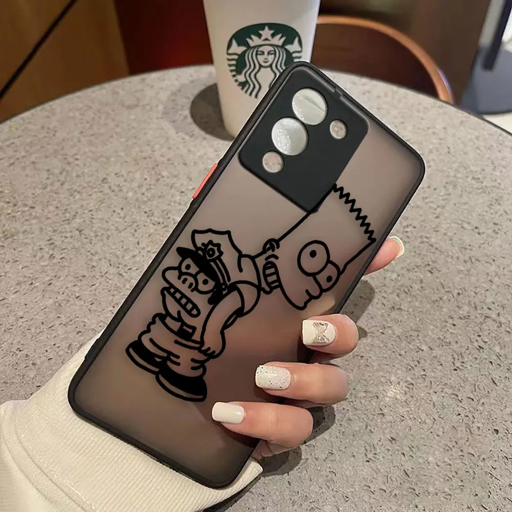 thumbnail image 1 of Funda mate para infinix NOTA 12 G96 11 10 8I 8 7 SMART 4 SPARK 8 8P 5 6 PRO S5 Funda Coque Capa Shell película Los S-Simpsons-S, 1 of 5