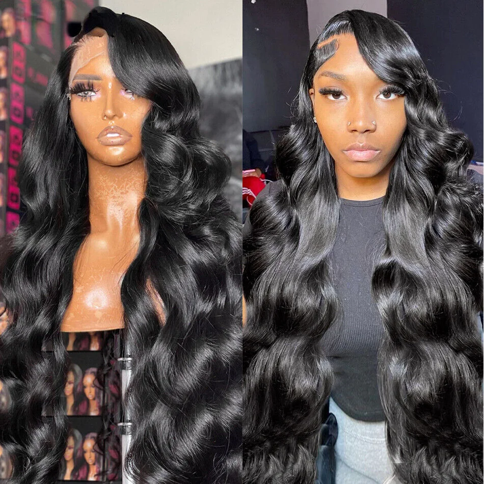 

Body Wave Lace Front Human Hair Wigs 13x4 13x6 Hd Transparent 180% Brazilian Remy 30In Wet And Wavy Lace Frontal Wig For Women